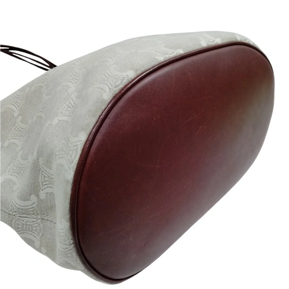 Celine Triomphe Cream and Brown Tote Bag EUC - Picture 6 of 10